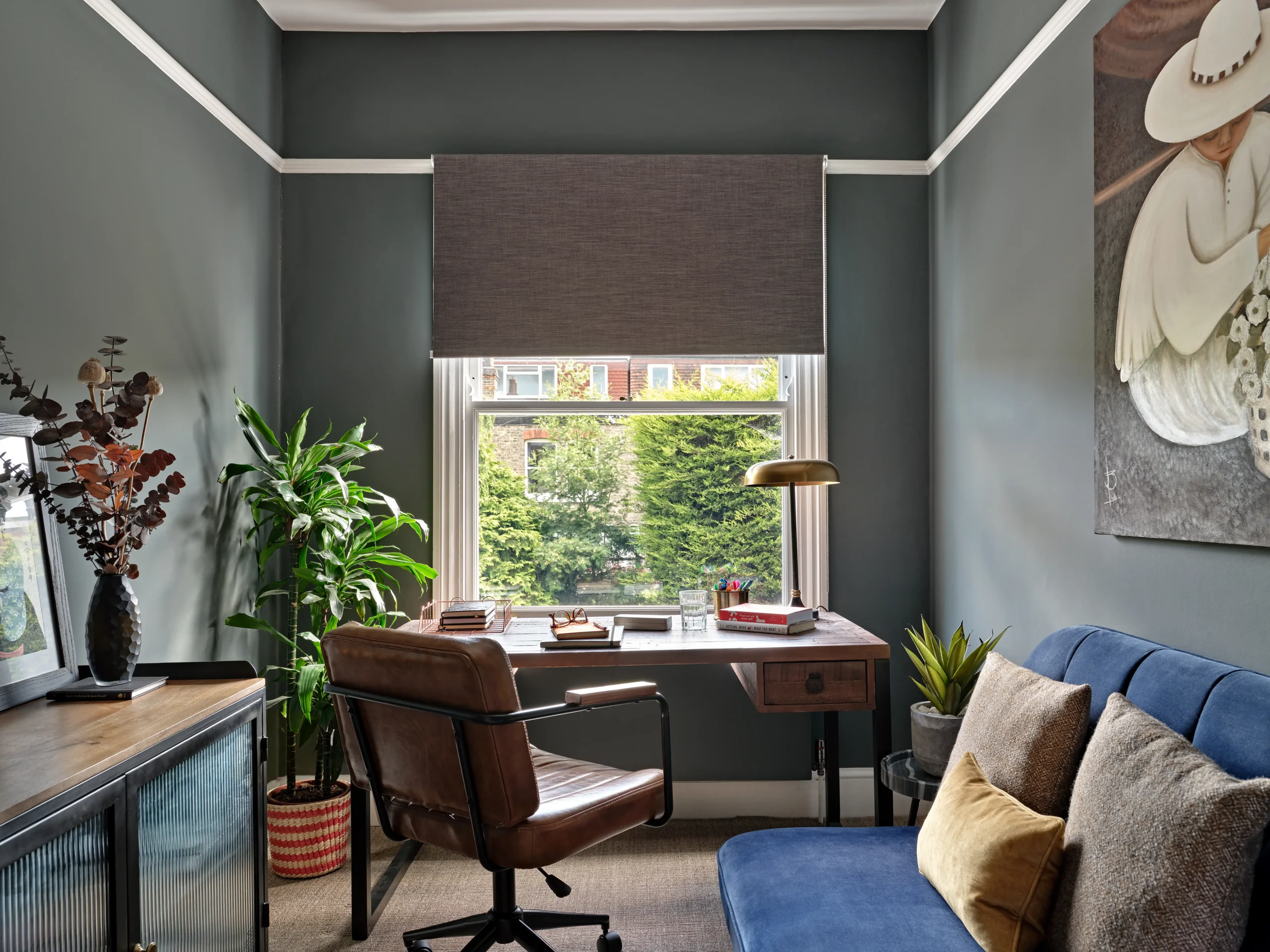 A luxurious living room interior with high-end furniture.