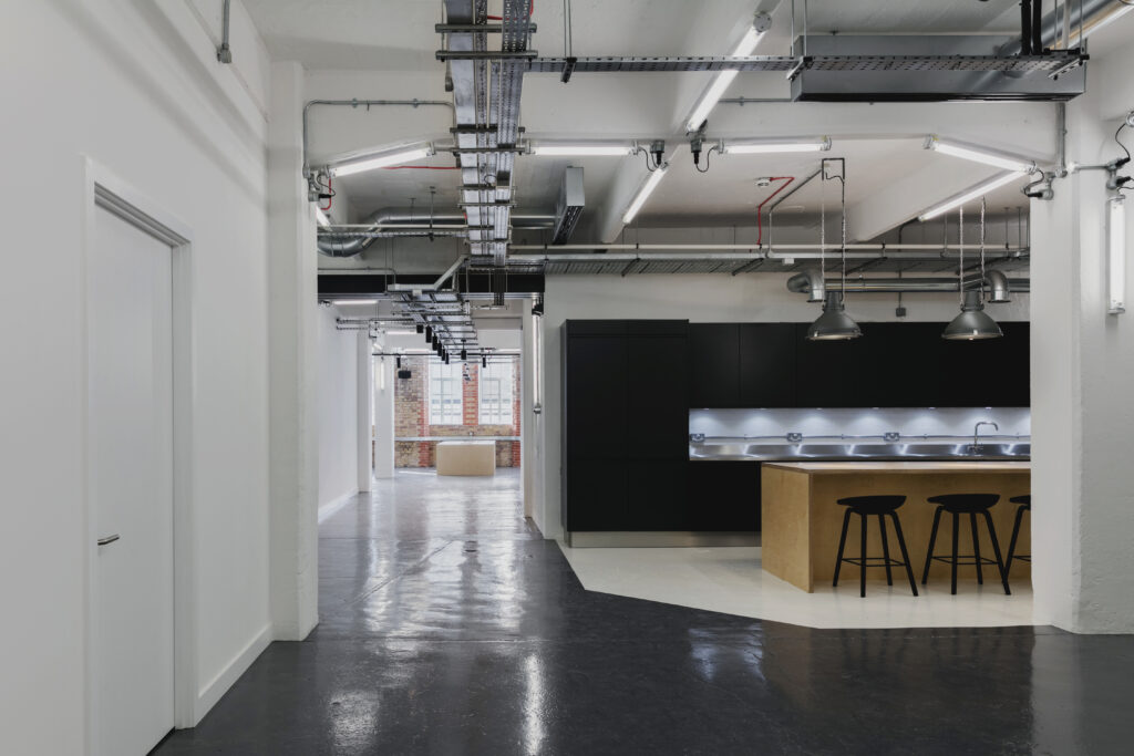 View from the corridor into the Tea Building kitchen