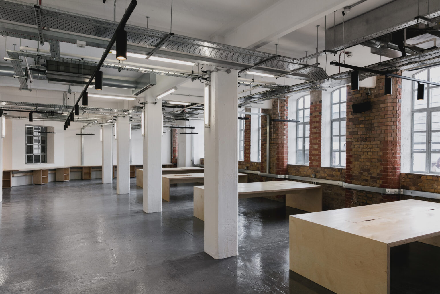 Open-plan workspace fit-out at the Tea Building, Shoreditch